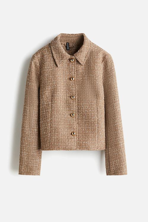 Textured jacket - beige