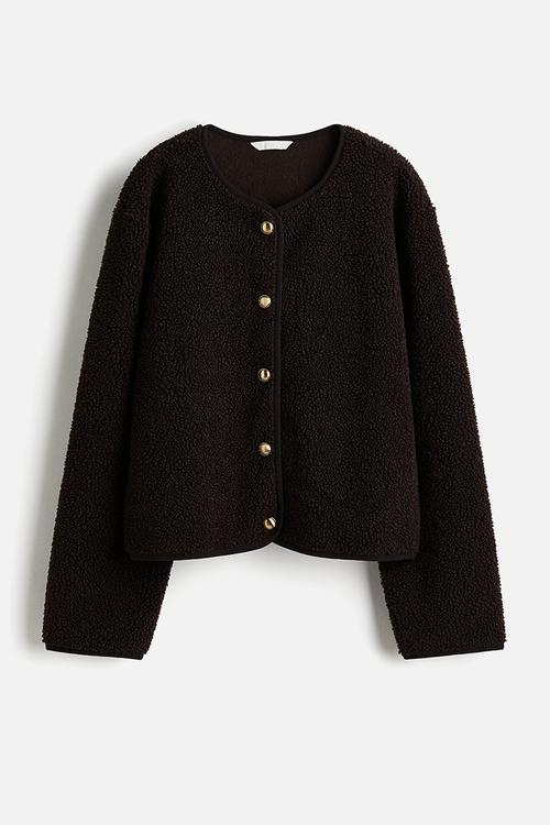 Teddy jacket - dark brown