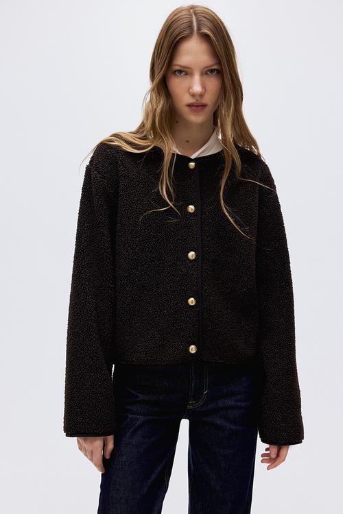 Teddy jacket - dark brown