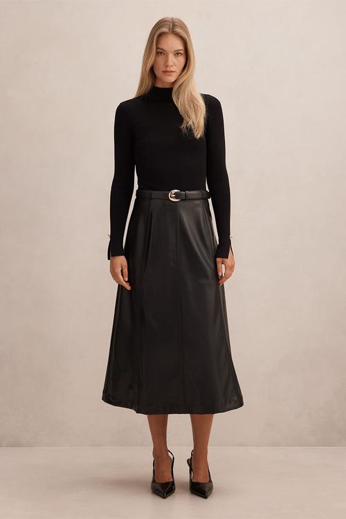 Monique Pu A-Line Dress in Black