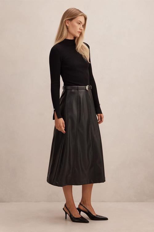 Monique Pu A-Line Dress in Black