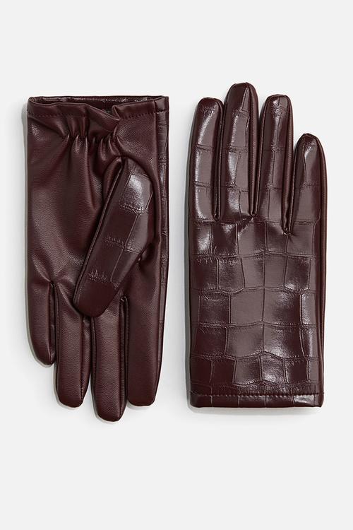 Gloves - burgundy
