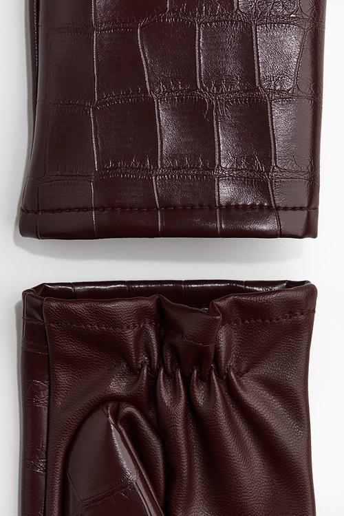 Gloves - burgundy