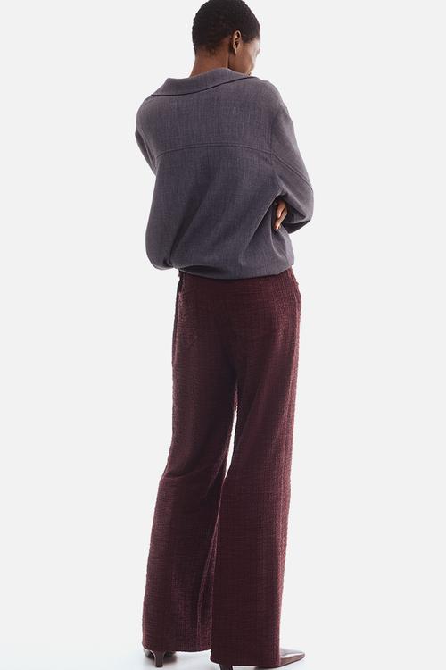 Boucl? trousers - burgundy