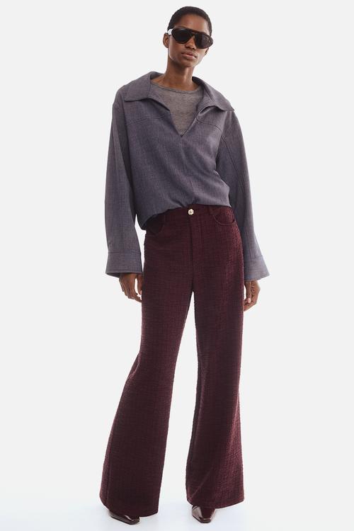 Boucl? trousers - burgundy