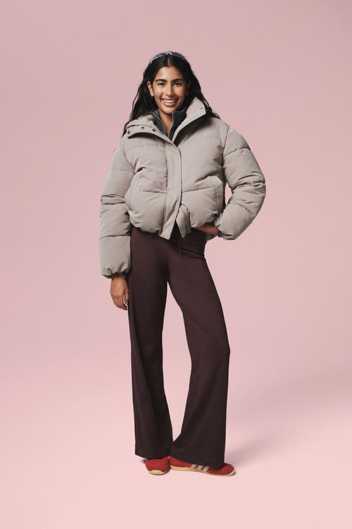 The Mother Puffer Soft Touch Jacket - Desert Grey