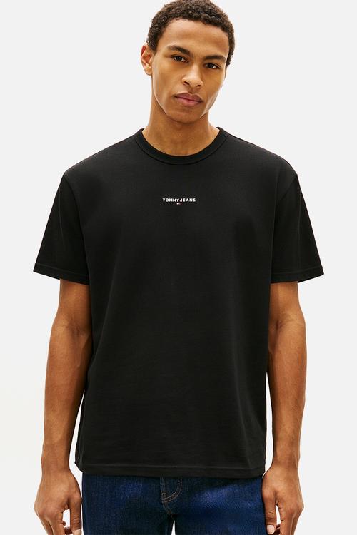 Tjm Rlx Linear Logo Tee Ext - Black