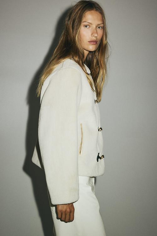Duffle-style jacket - light beige