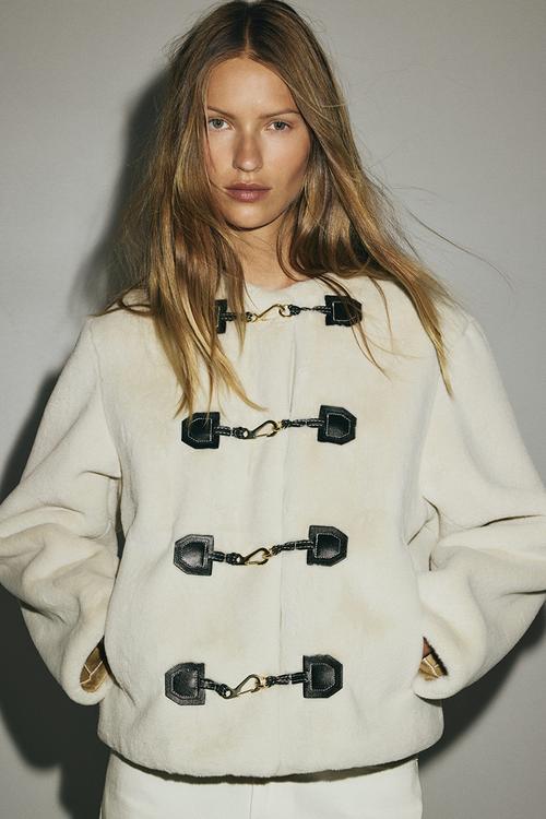 Duffle-style jacket - light beige