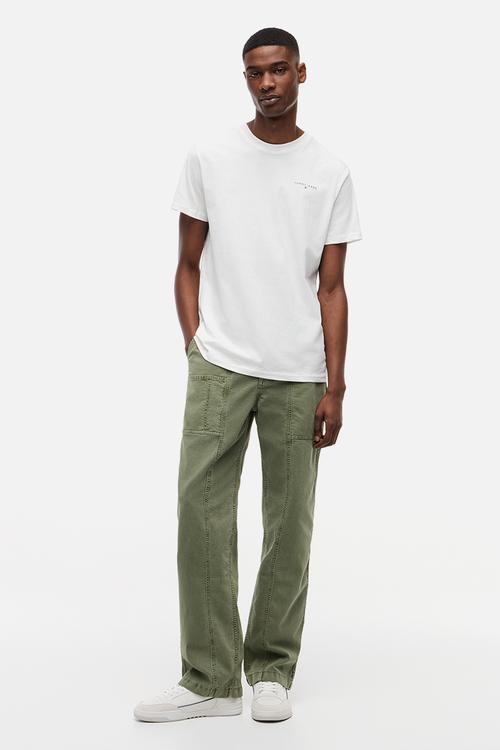 Tjm Slim Linear Chest Tee Ext - Ecru