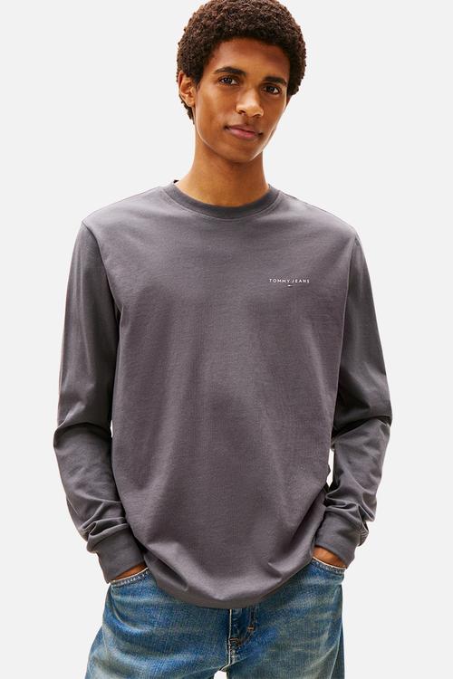 Tjm Slim Chest Linear Ls Tee Ext - Washed Black