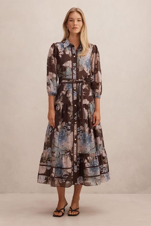 Gianna Printed Midi Dress in Halsey Floral