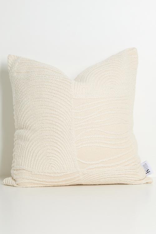 Jacquard Woven Cushion Cover - Ecru