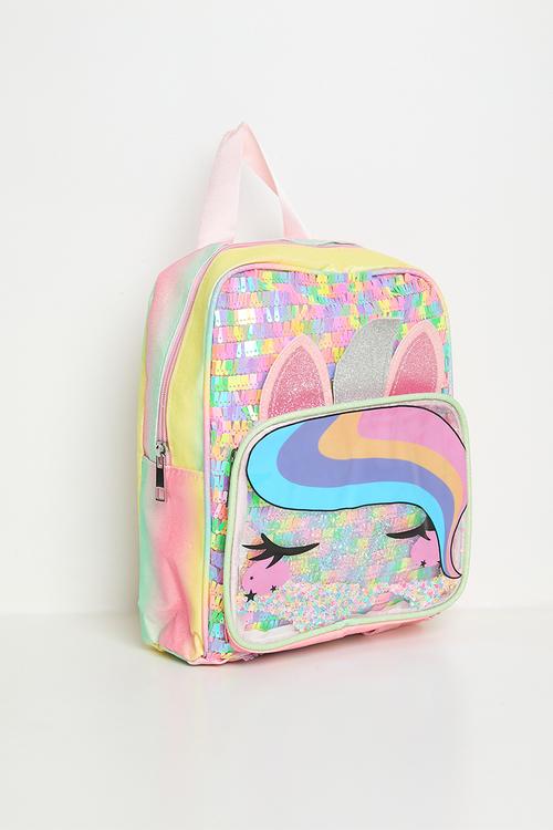 Unicorn themed backpack - multicolour