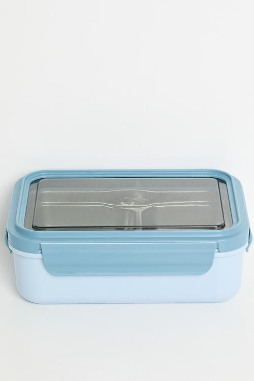 Double latch lunchbox - blue