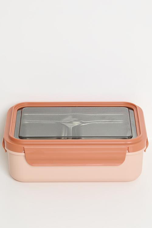 Double latch lunchbox - pink