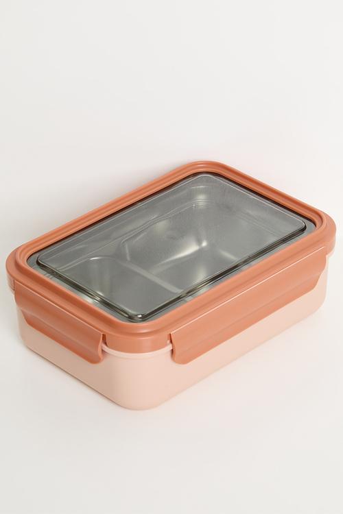 Double latch lunchbox - pink