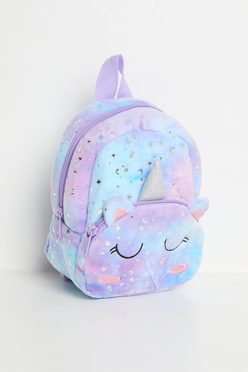 Sleeping unicorn backpack - purple/multi