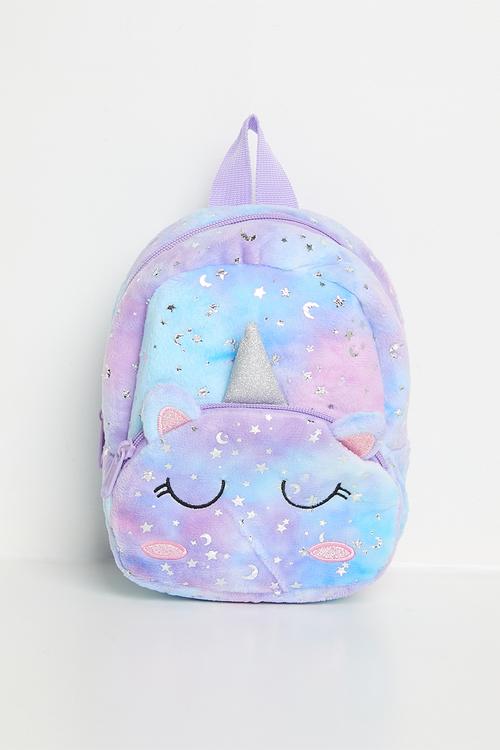Sleeping unicorn backpack - purple/multi