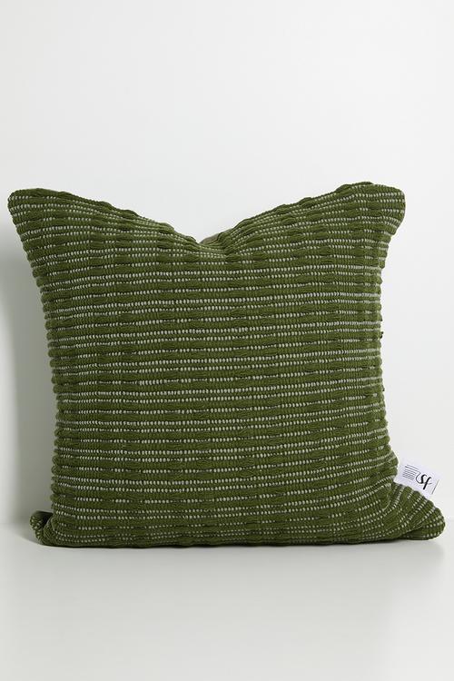 Chunky Woven Cushion Cover - Olive