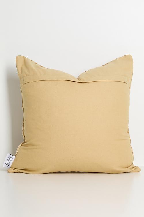 Embroidered Velvet Cushion Cover - Rust