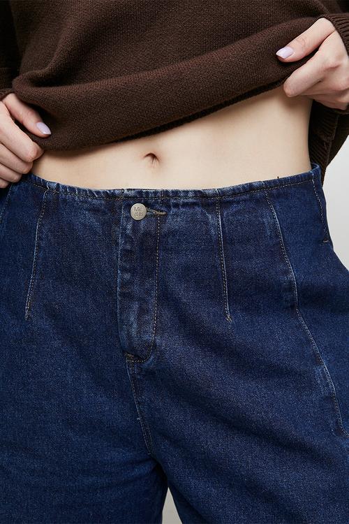 Plus Contour Waist Barrel Leg Jeans - Medium Wash
