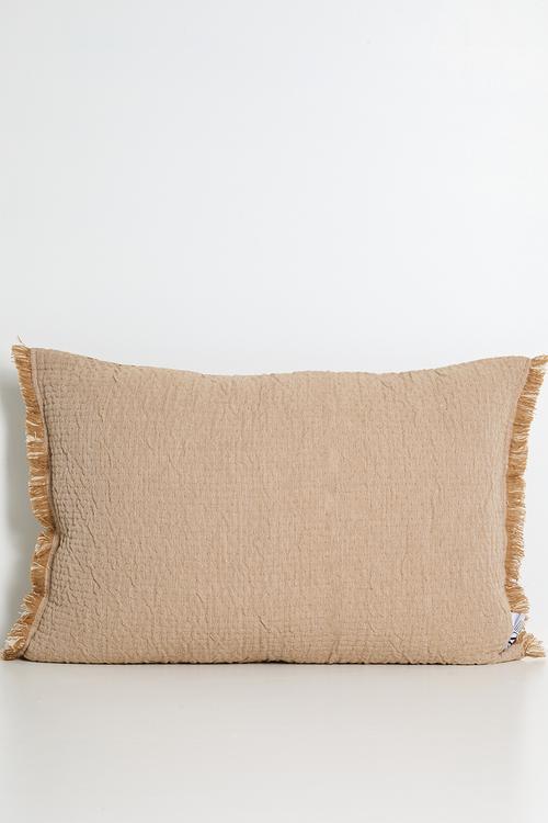 Fringe Woven Cushion Cover - Rust