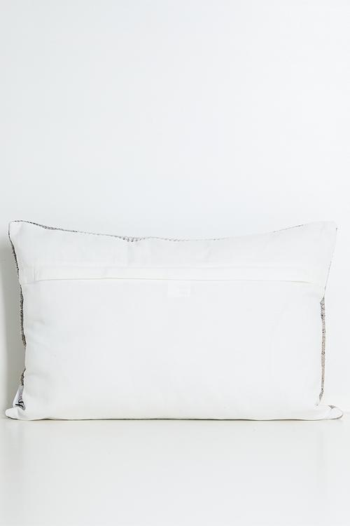 Contrast Stitching Woven Cushion Cover - Neutral