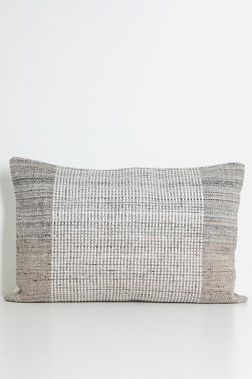 Contrast Stitching Woven Cushion Cover - Neutral