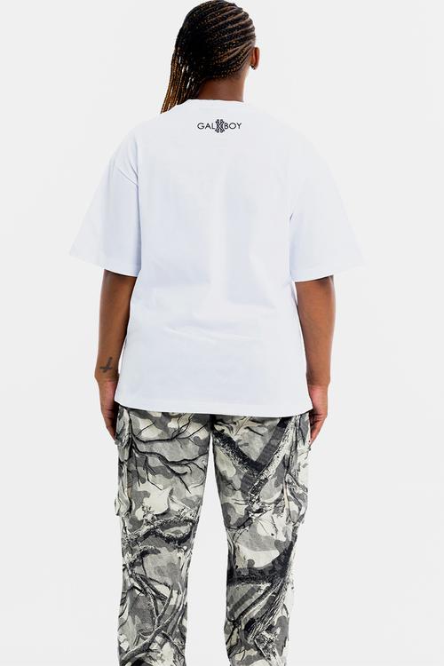 COIN EMBROIDERY T-SHIRT - WHITE