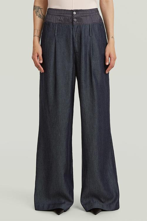 Fluid wide leg pants wmn - rinsed
