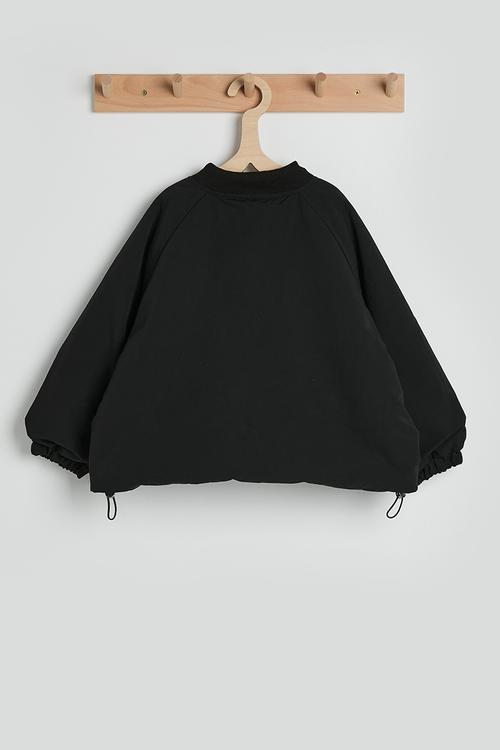 Padded bomber jacket - black