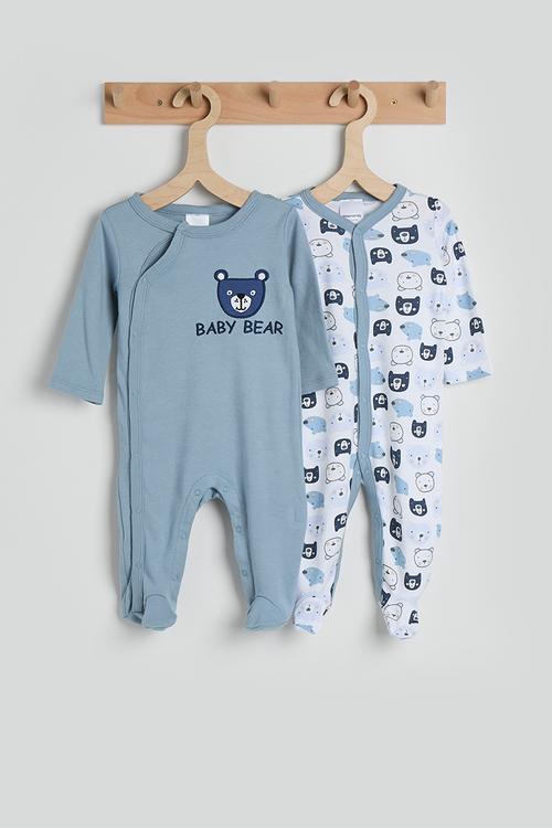 2 pack sleepsuit - blue/multi