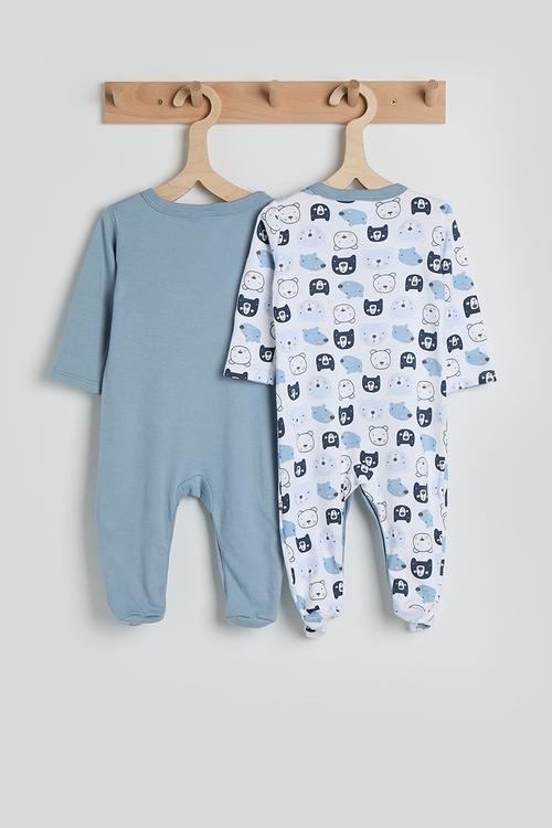 2 pack sleepsuit - blue/multi