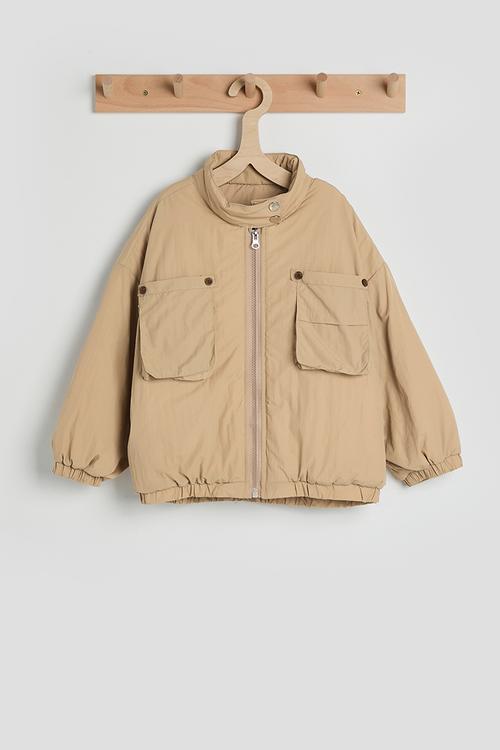 Lift-away patch pocket rain jacket - light khaki