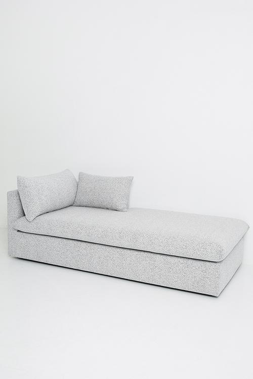Lira Luxe Daybed Right - Salt & Pepper