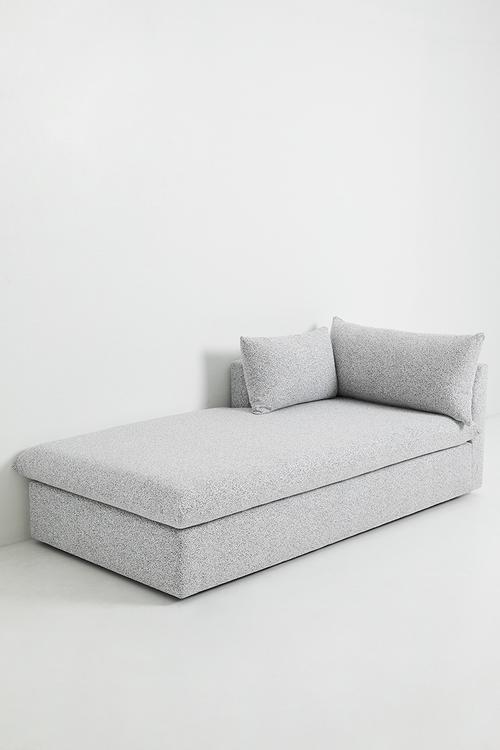 Lira Luxe Daybed Left - Salt & Pepper
