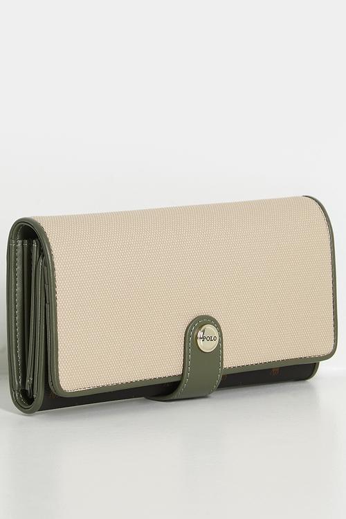 Palma trifold purse - olive