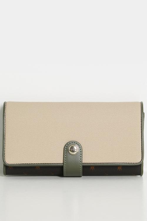 Palma trifold purse - olive