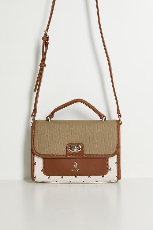 Palma flapover sling bag - maple