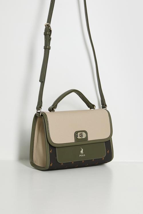 Palma flapover sling bag - olive