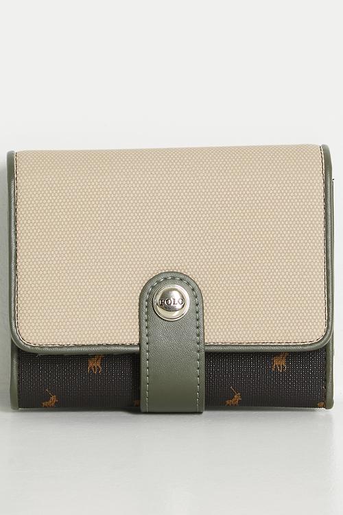 Palma medium trifold purse - olive