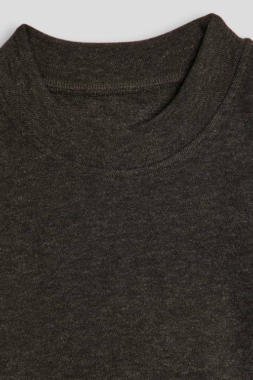 Melange long sleeved tee - dark brown