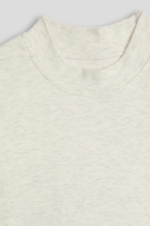 Melange long sleeved tee - white
