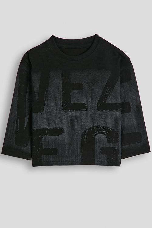 Burnout logo print tee - black