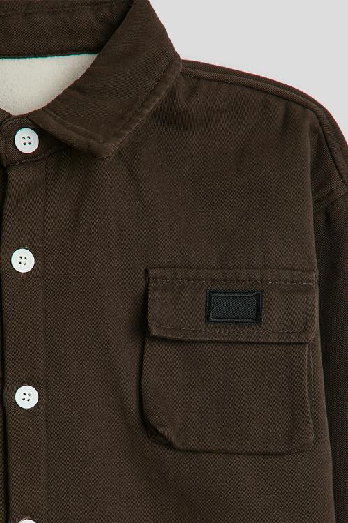 Cargo-style shacket - brown