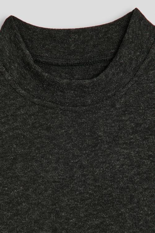 Melange long sleeved tee - charcoal