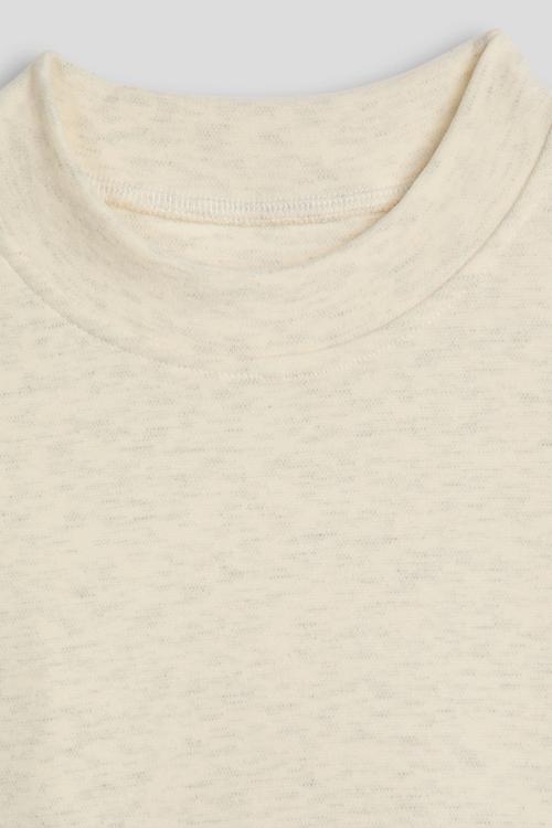 Melange long sleeved tee - cream