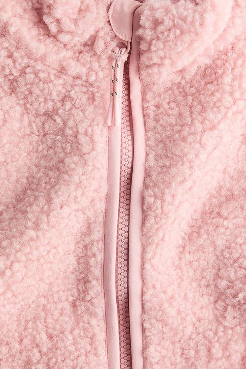 Windproof teddy gilet - light pink