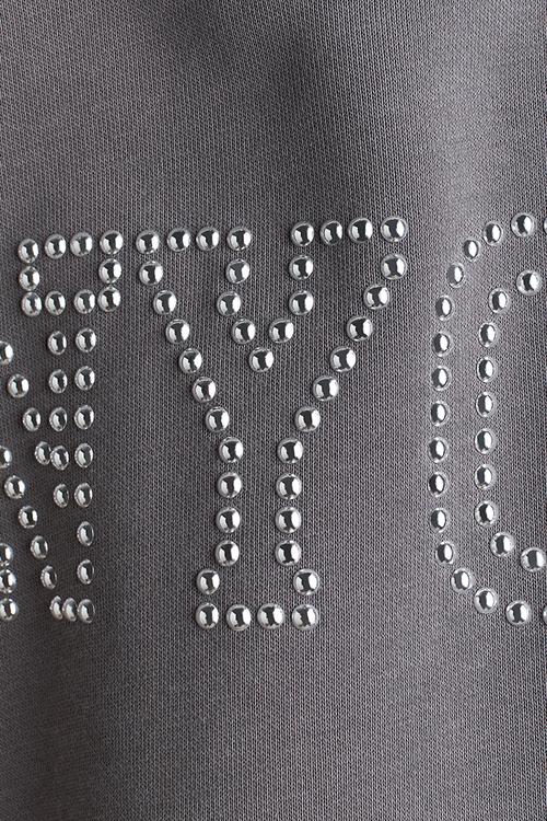 Motif-detail sweatshirt - dark grey/nyc